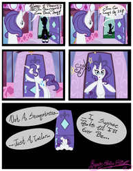 Size: 3500x4500 | Tagged: dead source, safe, artist:becauseimpink, rarity, oc, pony, unicorn, comic:transition, g4, comic, dialogue, elusive, eyes closed, male, rule 63, sad, stallion, transgender