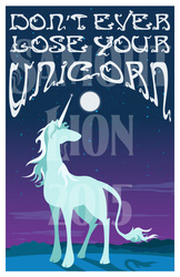 Size: 388x599 | Tagged: safe, artist:samoht-lion, oc, oc only, classical unicorn, pony, unicorn, cloven hooves, full moon, horn, lady amalthea, leonine tail, moon, night, solo, stars, text, the last unicorn, unicorn oc
