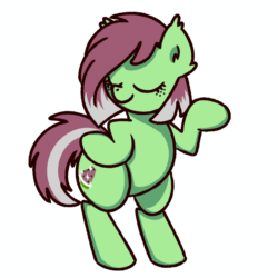 Size: 1000x1000 | Tagged: safe, artist:sugar morning, oc, oc only, oc:watermelon success, pony, animated, dancing, frame by frame, gif, ych result