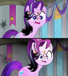 Size: 1325x1480 | Tagged: safe, artist:skyeypony, screencap, starlight glimmer, pony, unicorn, a horse shoe-in, g4, angry, bags under eyes, burnt, female, furious, mare, messy mane, ragelight glimmer, scene interpretation, screencap reference, sin of wrath, solo