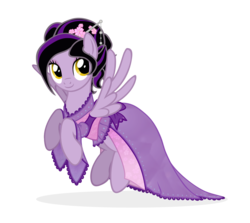 Size: 1010x900 | Tagged: safe, artist:angelea-phoenix, oc, oc only, oc:reverie, pegasus, pony, clothes, dress, female, gala dress, mare, simple background, solo, transparent background
