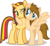 Size: 5850x5432 | Tagged: safe, artist:itspeahead, oc, oc only, oc:cherry lights, oc:stellar winds, pegasus, pony, unicorn, g4, absurd resolution, blue eyes, female, hug, mare, simple background, smiling, transparent background, vector
