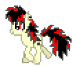 Size: 106x96 | Tagged: safe, artist:fanofetcetera, oc, oc:raven fear, pony, animated, gif, pixel art, simple background, solo, sprite, transparent background, trotting