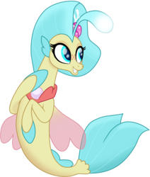 Size: 3000x3546 | Tagged: safe, artist:cloudy glow, princess skystar, pony, seapony (g4), g4, my little pony: the movie, cute, female, fin wings, fins, high res, simple background, skyabetes, solo, transparent background, vector, wings