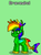 Size: 535x714 | Tagged: safe, artist:bravewind, oc, oc only, oc:bravewind, original species, pony, pony town, antlers, bat wings, donut steel, hidden cutie mark, multicolored hair, original character do not steal, pixel art, rainbow hair, rainbow tail, shadow, shark tail, solo, title, wings