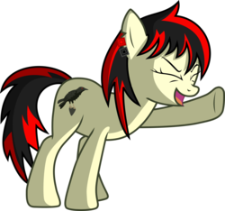 Size: 2879x2695 | Tagged: safe, artist:turbo740, oc, oc only, oc:raven fear, pony, high res, oh yeah, simple background, solo, transparent background