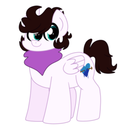 Size: 2000x2000 | Tagged: safe, artist:saveraedae, oc, oc only, oc:markey malarkey, pegasus, pony, bandana, clothes, crossover, cute, high res, male, ponified, solo, standing, the mark side, wrong cutie mark