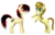 Size: 3900x2482 | Tagged: safe, artist:blondiegurl1129, oc, oc:lassie jack, oc:raven fear, earth pony, pony, best friends, ear piercing, earth pony oc, female, high res, looking at each other, piercing, simple background, smiling, transparent background