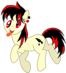 Size: 3574x3952 | Tagged: safe, artist:baumkuchenpony, oc, oc:raven fear, pony, .svg available, derp, high res, simple background, tongue out, transparent background, vector