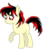 Size: 2000x2326 | Tagged: safe, artist:luuandherdraws, oc, oc only, oc:raven fear, earth pony, pony, ear piercing, female, happy, high res, mare, missing cutie mark, no cutie mark for some reason, piercing, raised hoof, simple, simple background, smiling, solo, transparent background, vector