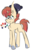 Size: 488x788 | Tagged: safe, artist:hunterthewastelander, oc, oc only, pony, unicorn, beanie, chest fluff, colored hooves, ear fluff, glasses, hat, horn, male, offspring, parent:donut joe, parent:moondancer, parents:moondonut, simple background, smiling, solo, stallion, unicorn oc, white background