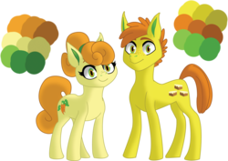 Size: 5974x4230 | Tagged: safe, artist:songbirddeige, carrot cake, carrot top, golden harvest, pony, g4, absurd resolution, headcanon, siblings, simple background, transparent background