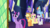 Size: 1920x1080 | Tagged: safe, screencap, applejack, fluttershy, rainbow dash, rarity, spike, twilight sparkle, alicorn, dragon, pony, between dark and dawn, g4, cutie map, twilight sparkle (alicorn), twilight's castle, winged spike, wings