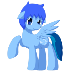 Size: 2400x2400 | Tagged: safe, artist:rockfannel, oc, oc only, oc:crosssky, pegasus, pony, 2020 community collab, derpibooru community collaboration, high res, male, solo, transparent background