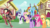 Size: 1191x670 | Tagged: safe, artist:aethon056, artist:marcusvanngriffin, applejack, fluttershy, pinkie pie, rainbow dash, rarity, twilight sparkle, alicorn, earth pony, homs, human, pegasus, pony, unicorn, g4, crossover, mane six, ponyville, shulk, super smash bros., twilight sparkle (alicorn), xenoblade chronicles, xenoblade chronicles (series)