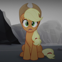 Size: 804x804 | Tagged: safe, screencap, applejack, earth pony, pony, g4, my little pony: the movie, cropped, female, mare, solo
