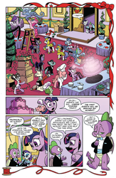 Size: 994x1528 | Tagged: safe, artist:andypriceart, kibitz, pinkie pie, rainbow dash, rarity, raven, spike, twilight sparkle, windy the windigo, alicorn, bat pony, dragon, pony, g4, idw, spoiler:comic, spoiler:comicholiday2019, female, mare, night guard, preview, royal guard, twilight sparkle (alicorn), unnamed character, unnamed pony, winged spike, wings