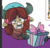 Size: 353x339 | Tagged: safe, artist:nanook123, idw, yona, yak, g4, spoiler:comic, spoiler:comicholiday2019, bow, cloven hooves, female, hair bow, monkey swings, nervous, preview