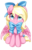 Size: 467x720 | Tagged: safe, artist:loyaldis, oc, oc only, oc:bay breeze, pegasus, pony, bow, cute, female, hair bow, heart eyes, looking at you, mare, neck bow, ocbetes, simple background, sitting, smiling, tail bow, transparent background, white outline, wingding eyes