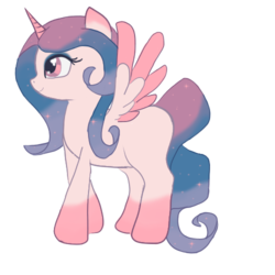 Size: 500x500 | Tagged: safe, artist:starletnightwind, oc, alicorn, pony, colored wings, female, multicolored hair, simple background, transparent background, wings