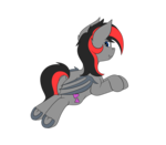 Size: 1600x1400 | Tagged: safe, artist:luriel maelstrom, oc, oc only, oc:shadie, bat pony, pony, cutie mark, fangs, looking back, solo, two toned mane