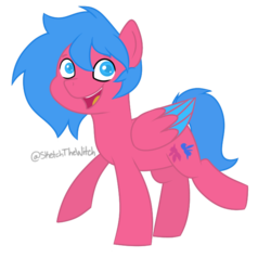 Size: 676x676 | Tagged: safe, artist:sketch the witch, oc, oc:neon burst, pegasus, pony, male, trap