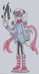 Size: 742x1371 | Tagged: safe, artist:nephilim rider, oc, oc:heaven lost, equestria girls, g4, clothes, traditional art, winter outfit