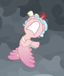 Size: 331x395 | Tagged: safe, edit, edited screencap, screencap, cozy glow, alicorn, pony, g4, the ending of the end, alicornified, cozy glow is best facemaker, cozycorn, cropped, faic, female, great moments in animation, not salmon, race swap, solo, wat