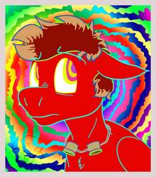 Size: 838x954 | Tagged: safe, artist:sanic-x, oc, oc only, pegasus, pony, 2015, colorful, goggles, male, psychedelic, solo