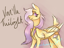 Size: 2846x2108 | Tagged: safe, artist:leechetious, oc, oc only, oc:vanilla twilight, pegasus, pony, female, hair over one eye, high res, mare, nose piercing, nose ring, not fluttershy, pegasus oc, piercing, solo, wings