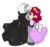 Size: 1000x940 | Tagged: safe, artist:yokokinawa, oc, oc:dracula, oc:soft petal, pony, clothes, dancing, dress, female, male, simple background, sparkles, straight, white background