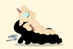 Size: 1894x1276 | Tagged: safe, artist:doraair, oc, oc only, alicorn, pony, alicorn oc, base, eyelashes, eyes closed, fainting couch, horn, simple background, solo