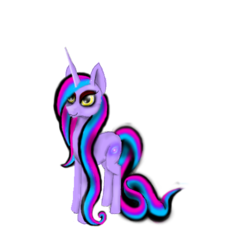 Size: 500x500 | Tagged: safe, artist:auroraswirls, oc, oc only, oc:nebula nova, pony, unicorn, eyeliner, female, horn, makeup, mare, simple background, solo, transparent background, unicorn oc