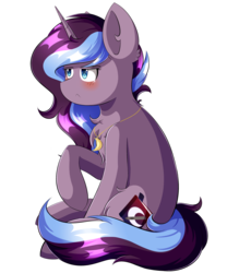Size: 2520x2880 | Tagged: safe, artist:prism(not colourful), oc, oc only, oc:starla moon, pony, unicorn, chest fluff, female, high res, mare, simple background, solo, transparent background