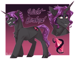 Size: 5000x4000 | Tagged: safe, artist:jeshh, oc, oc only, oc:violet umbral, pony, unicorn, absurd resolution, male, offspring, parent:king sombra, parent:rarity, parents:sombrarity, reference sheet, solo, stallion