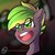 Size: 1024x1024 | Tagged: safe, artist:obscuredragone, oc, oc only, oc:lightflare, pony, big eyes, blushing, bust, commission, cute, ear fluff, eye clipping through hair, green eyes, green hair, green mane, happy, open mouth, portrait, smiling, solo, ych result