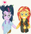 Size: 720x803 | Tagged: safe, artist:samyvillaly, sci-twi, sunset shimmer, twilight sparkle, human, equestria girls, g4, chibi, female, hand, lesbian, ship:sci-twishimmer, ship:sunsetsparkle, shipping