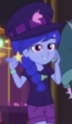 Size: 721x1244 | Tagged: safe, screencap, space camp, equestria girls, equestria girls series, g4, spoiler:eqg series (season 2), backstage pass, cropped, hat, phone, talking on phone