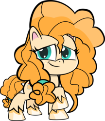 Size: 5181x6000 | Tagged: safe, artist:ace play, pear butter, earth pony, pony, g4, g4.5, my little pony: pony life, absurd resolution, cute, female, g4 to g4.5, looking at you, mare, pearabetes, raised hoof, simple background, smiling, smiling at you, solo, transparent background, vector