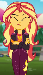 Size: 544x940 | Tagged: safe, screencap, sunset shimmer, equestria girls, equestria girls specials, g4, my little pony equestria girls: better together, my little pony equestria girls: sunset's backstage pass, cropped, crossed arms, female, solo