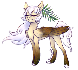 Size: 2584x2321 | Tagged: safe, artist:leechetious, oc, oc only, oc:coconut frost, pegasus, pony, colored hooves, eyes closed, high res, pegasus oc, simple background, white background, wings