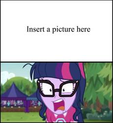 Size: 858x931 | Tagged: safe, artist:starman1999, edit, screencap, sci-twi, twilight sparkle, equestria girls, g4, my little pony equestria girls: choose your own ending, the road less scheduled, the road less scheduled: fluttershy, meme, meme template, shocked expression, template