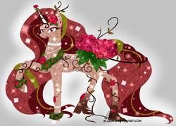 Size: 1280x918 | Tagged: safe, artist:naezithania, oc, oc only, original species, pony, female, flower, solo