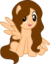 Size: 945x1200 | Tagged: safe, artist:creativeli3, derpibooru exclusive, oc, oc only, oc:lily, pegasus, pony, 2020 community collab, derpibooru community collaboration, cute, female, looking at you, ocbetes, pegasus oc, sitting, smiling, solo, transparent background