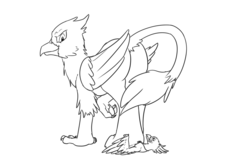Size: 1851x1234 | Tagged: safe, artist:theandymac, oc, oc only, oc:aevery, oc:der, avian, griffon, duo, feet, fetish, foot fetish, micro, monochrome, paw fetish, paws, simple background, sketch, stepping on something