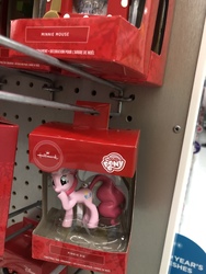 Size: 4032x3024 | Tagged: safe, photographer:undeadponysoldier, pinkie pie, earth pony, pony, g4, box, christmas, christmas ornament, decoration, female, holiday, mare, merchandise, my little pony logo, ornament, solo