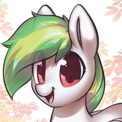 Size: 2500x2500 | Tagged: safe, artist:mirroredsea, oc, oc only, pegasus, pony, g4, bust, commission, eye clipping through hair, high res, looking at you, portrait, smiling, solo