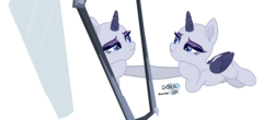 Size: 3792x1664 | Tagged: safe, artist:doraair, oc, oc only, alicorn, pony, alicorn oc, base, horn, mirror, prone, reflection, simple background, solo, transparent background