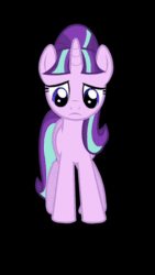 Size: 294x523 | Tagged: safe, screencap, starlight glimmer, pony, unicorn, g4, season 5, the cutie re-mark, animated, cropped, female, filly, filly starlight glimmer, gif, pigtails, ribbon, solo, younger