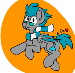 Size: 875x857 | Tagged: safe, artist:drheartdoodles, oc, oc:carbon melody, bat pony, pony, clothes, digital art, fangs, glasses, looking at you, male, scarf, simple background, solo